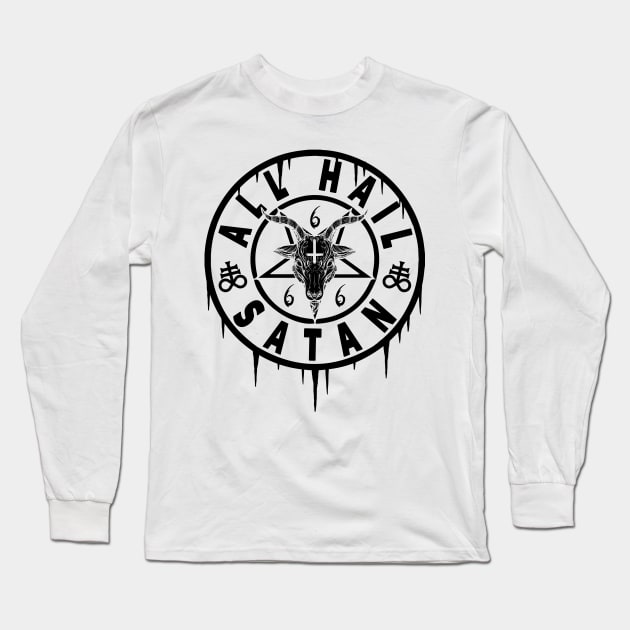 ALL HAIL SATAN - BAPHOMET AND THE OCCULT Long Sleeve T-Shirt by ShirtFace